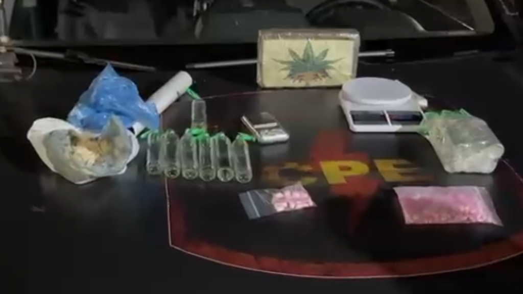 Drogas apreendidas pela CPE durante operação contra o tráfico em Anápolis